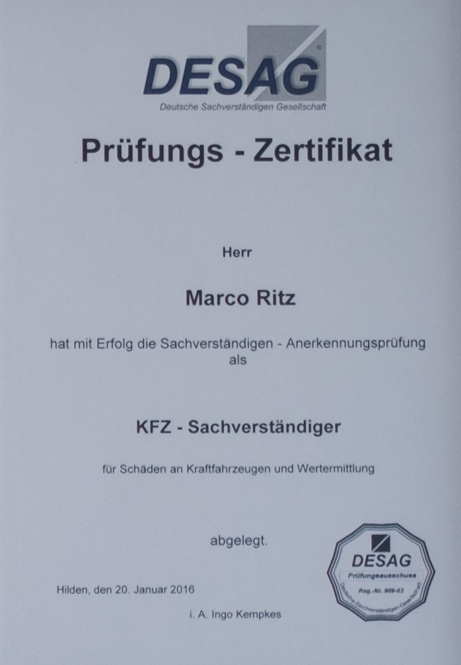 Marco Ritz - KFZ Sachverständiger